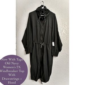 NWT Women’s Old Navy Zip Up Windbreaker Size 2X